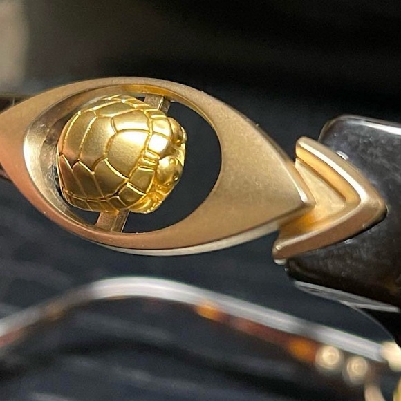 Authentic Kieselstein-Cord Golden Turtle Shell Sunglasses - Picture 5 of 14